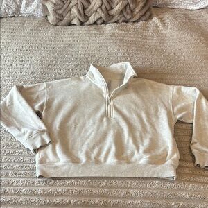 Light Grey Quarter-Zip Pullover